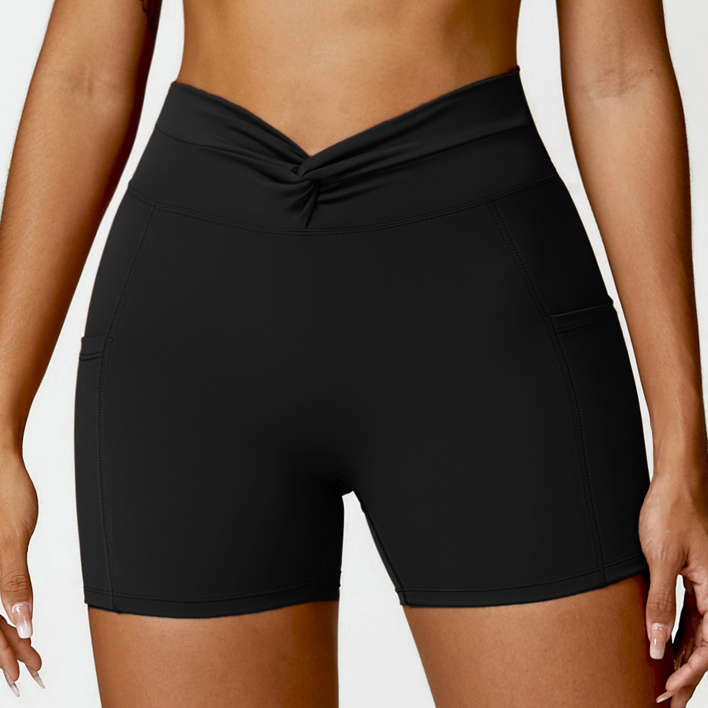 Women's Nude Feel Tight Yoga Shorts - Seamless Outdoor Running Exercise Shorts
