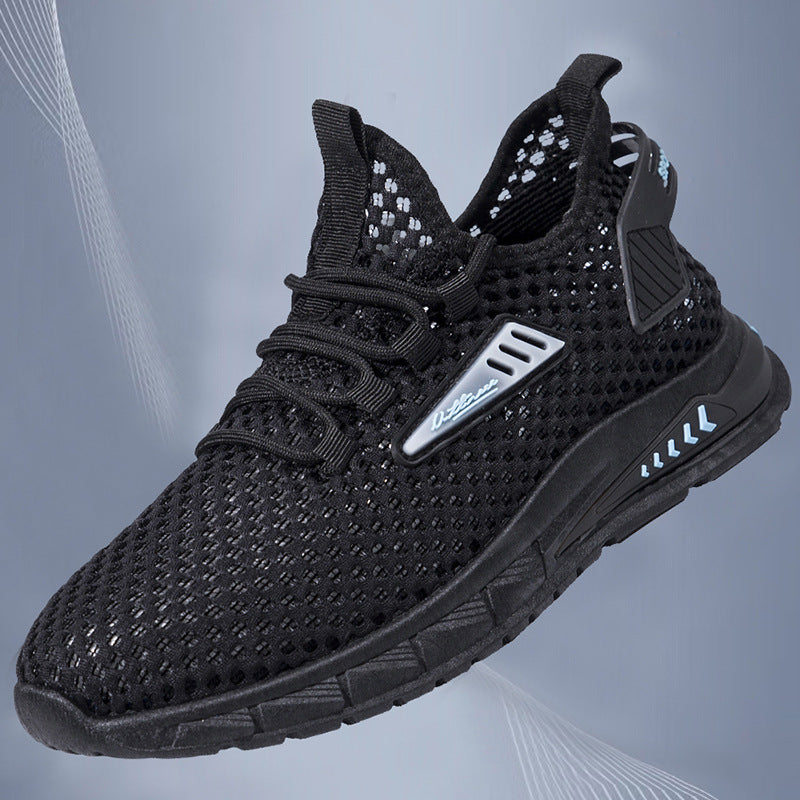 Men's Fashion Mesh Sneakers - Breathable Mid-Top Casual Shoes