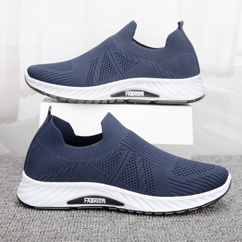 Flyknit Mesh Sneakers - Breathable Soft Sole Athletic Shoes