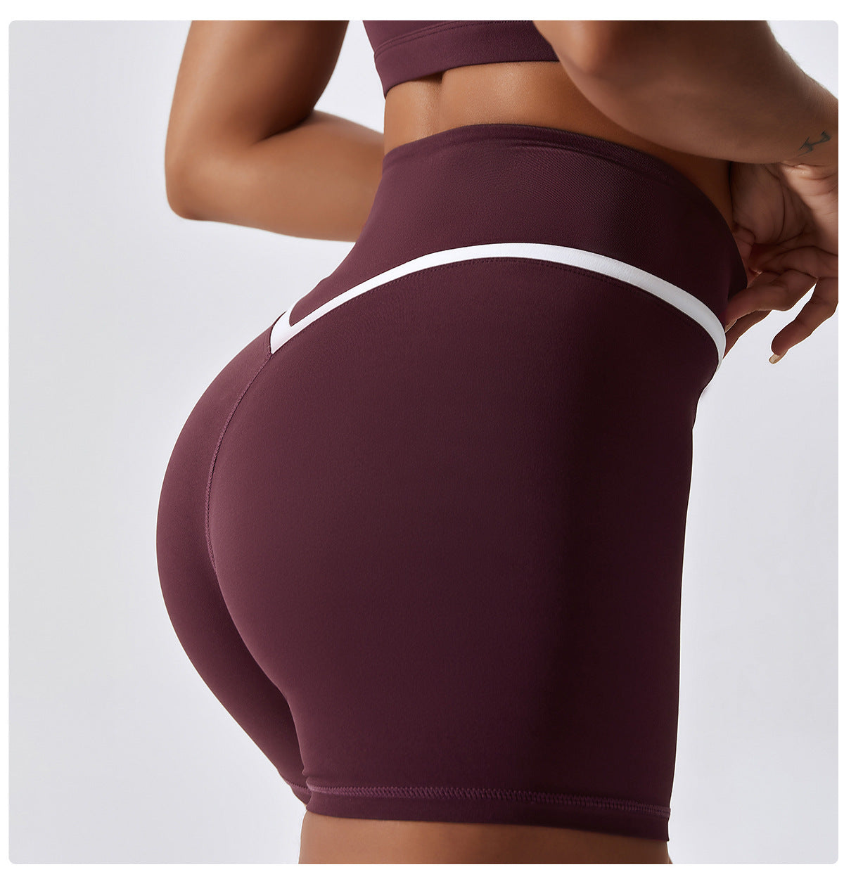 Women's Cross-Waist Running Tights - Quick-Drying Fitness Shorts