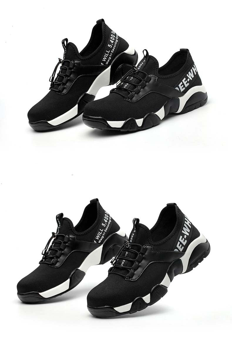 Men's Lightweight Safety Work Shoes - Breathable Protective Steel Toe Sneakers