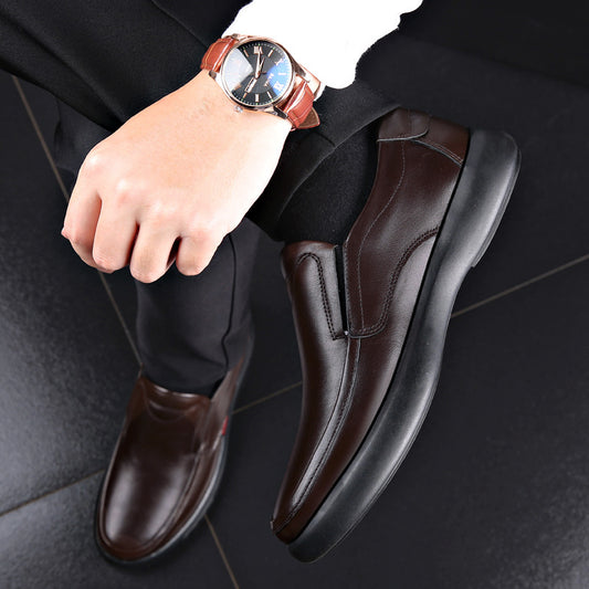 Men's Casual Leather Shoes - Soft-Sole Comfort Shoes for Spring & Autumn