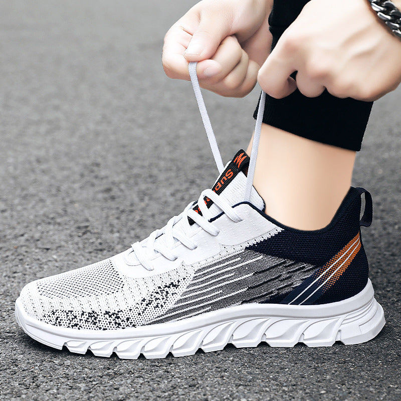 Wavy Bottom Fashion Sneakers - Sport Running Walking Shoes for Men