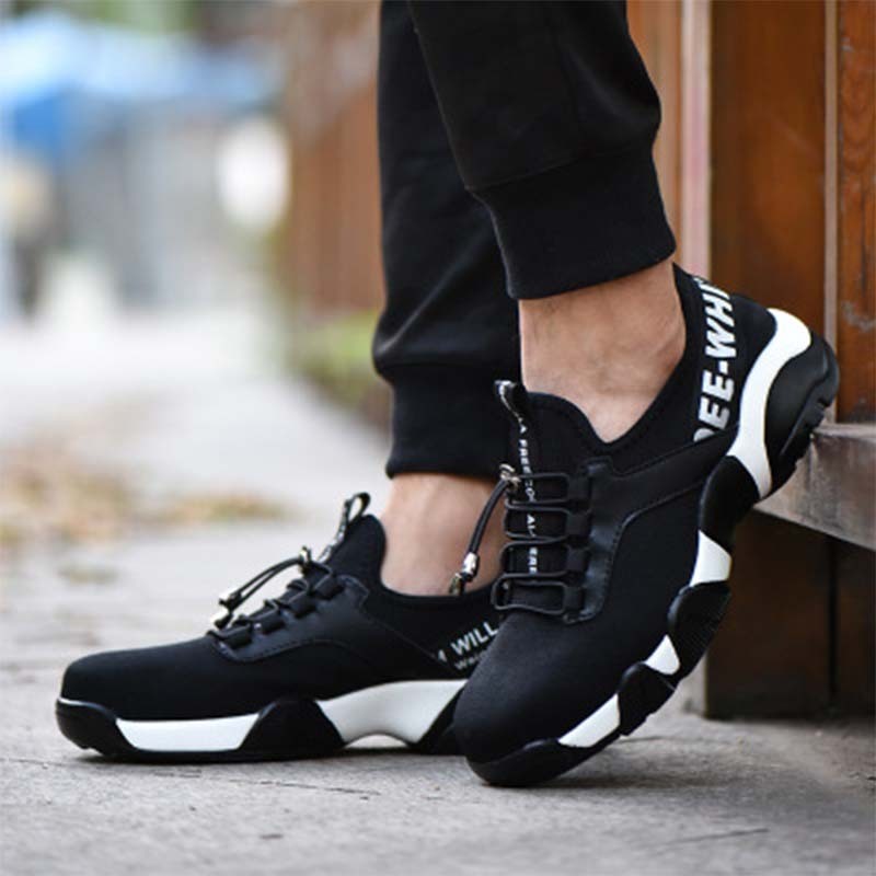 Men's Lightweight Safety Work Shoes - Breathable Protective Steel Toe Sneakers