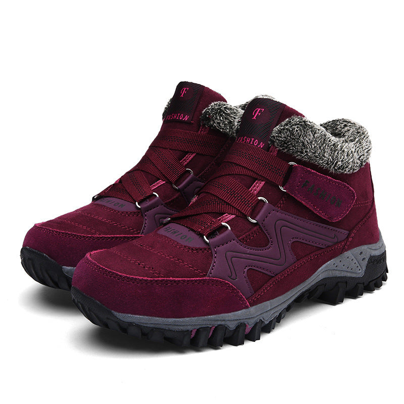 Men's Winter Cotton Running Shoes - Warm Velvet-Lined Large Size Sports Shoes