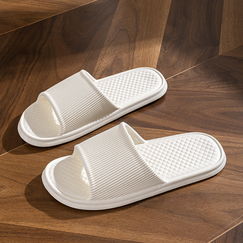 Unisex Summer Indoor Slippers - Rhombus Striped Non-Slip House Shoes