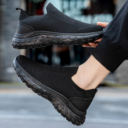 Men's Flying Woven Lightweight Sneakers - Breathable Casual Athletic Shoes