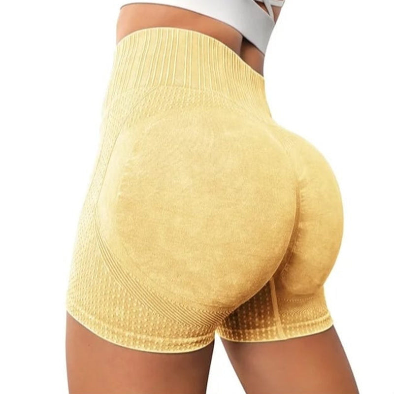 Women's High-Waisted Hip-Lifting Fitness Shorts - Quick-Drying Yoga Sports Shorts