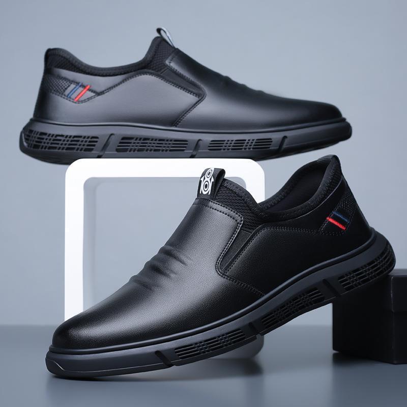 Black White Flat Walking Shoes - Casual Sneakers for Men
