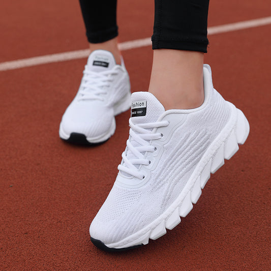 Comfortable Light Running Sneakers - Casual Flat Athletic Shoes
