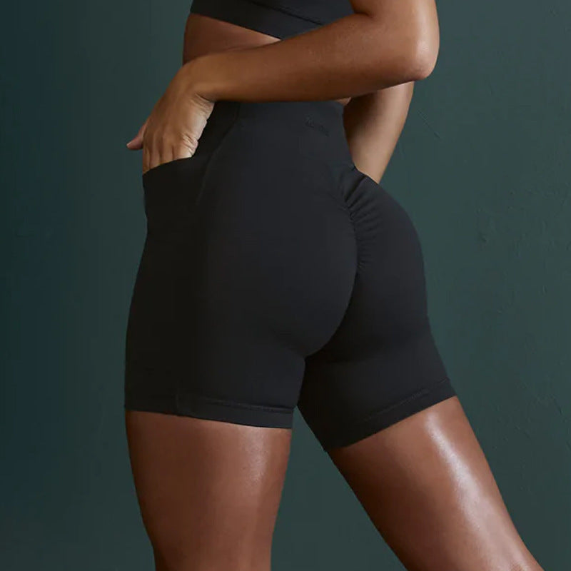 Women's Hip Pocket Running Fitness Shorts - Secure Storage Athletic Shorts