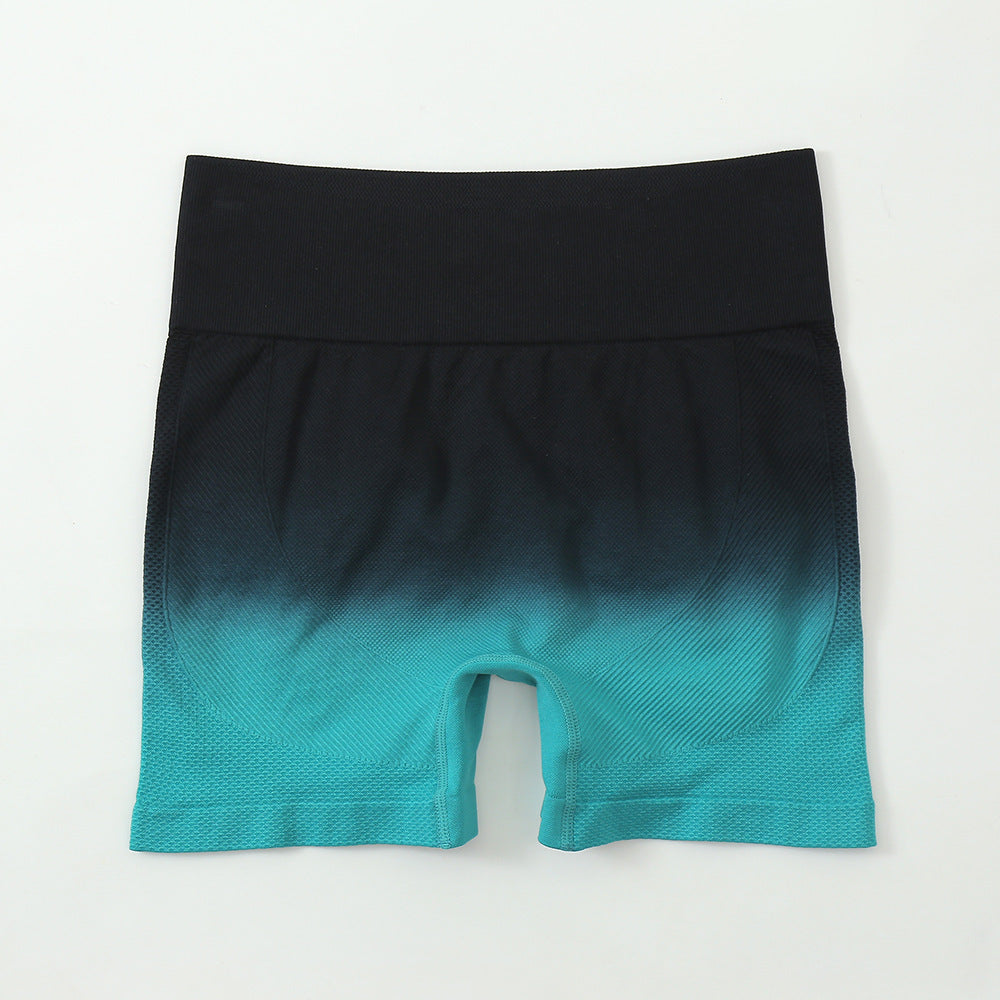 Women's Striped Yoga Shorts - High Waist Hip-Lifting Sports Leggings