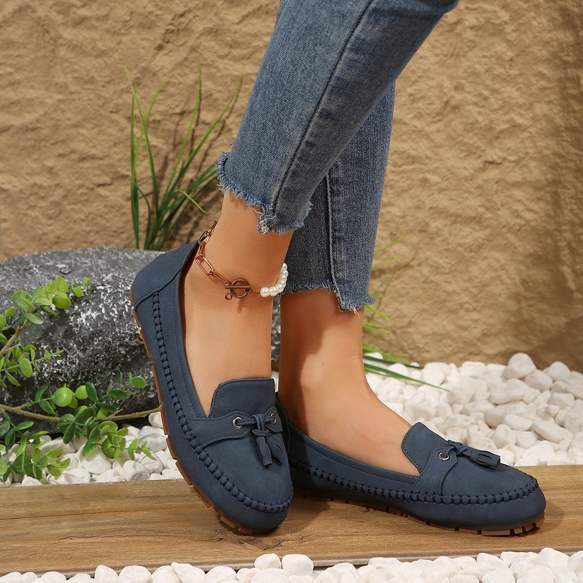 Women's Round Toe Loafers - Soft Comfortable Flat Shoes