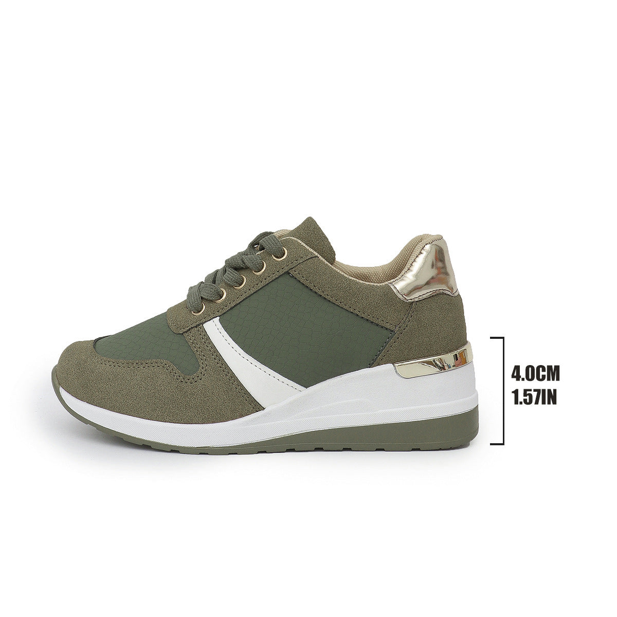 Women's Plus Size Casual Sneakers - Lace-Up Comfortable Athletic Shoes