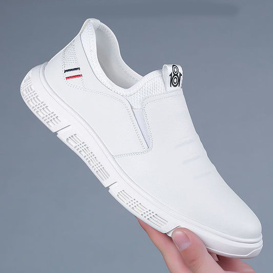 Black White Flat Walking Shoes - Casual Sneakers for Men