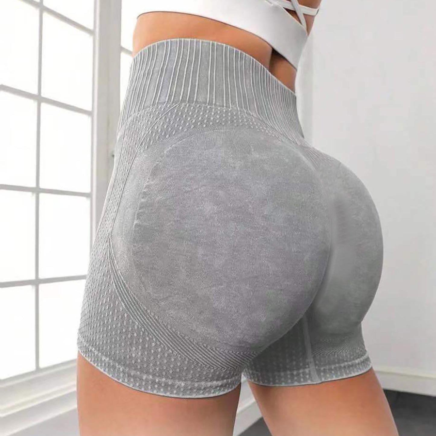 Women's High-Waisted Hip-Lifting Fitness Shorts - Quick-Drying Yoga Sports Shorts