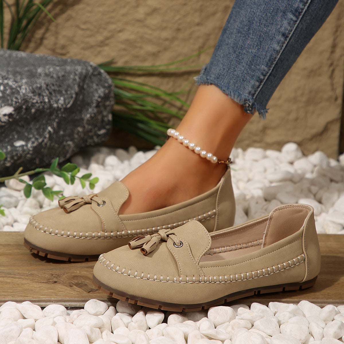 Women's Round Toe Loafers - Soft Comfortable Flat Shoes