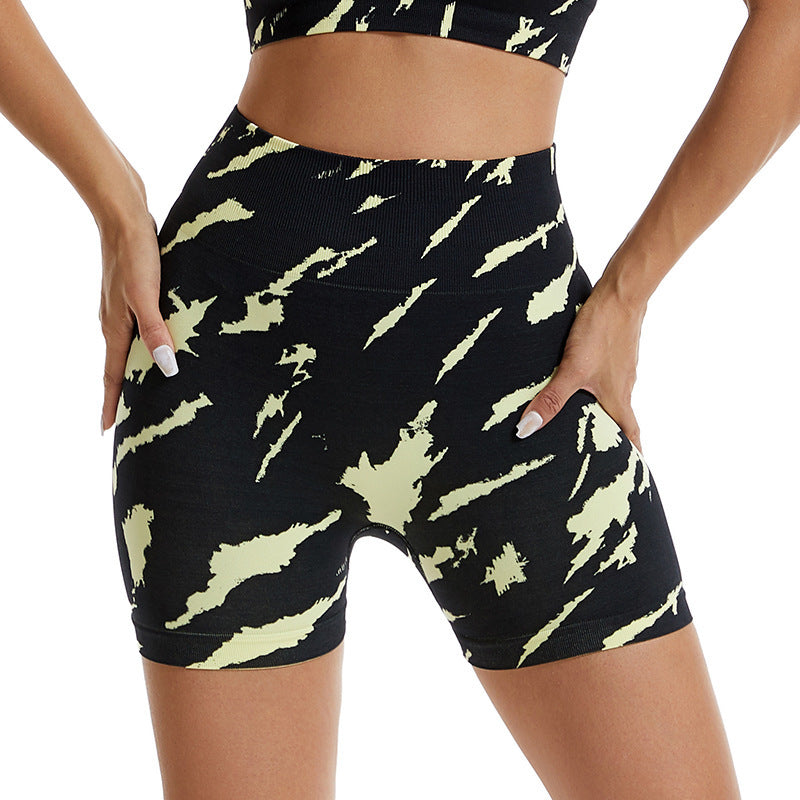 Women's Seamless Camouflage Yoga Shorts - Outdoor Running Fitness Athletic Shorts