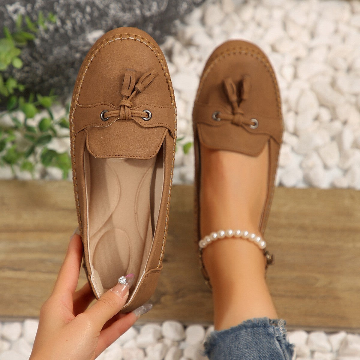 Women's Round Toe Loafers - Soft Comfortable Flat Shoes