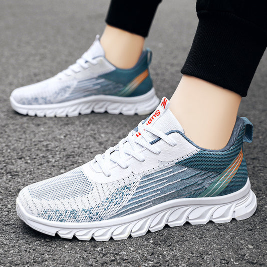 Wavy Bottom Fashion Sneakers - Sport Running Walking Shoes for Men
