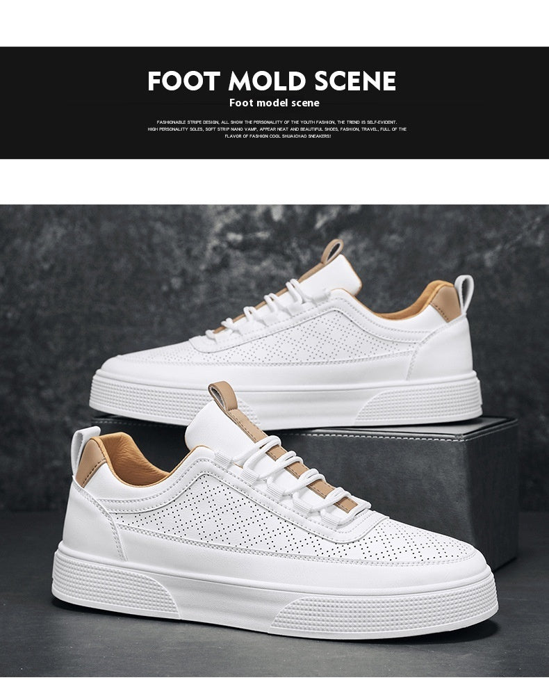 Thick Bottom Platform Sneakers - Stylish Lace-Up Casual Shoes