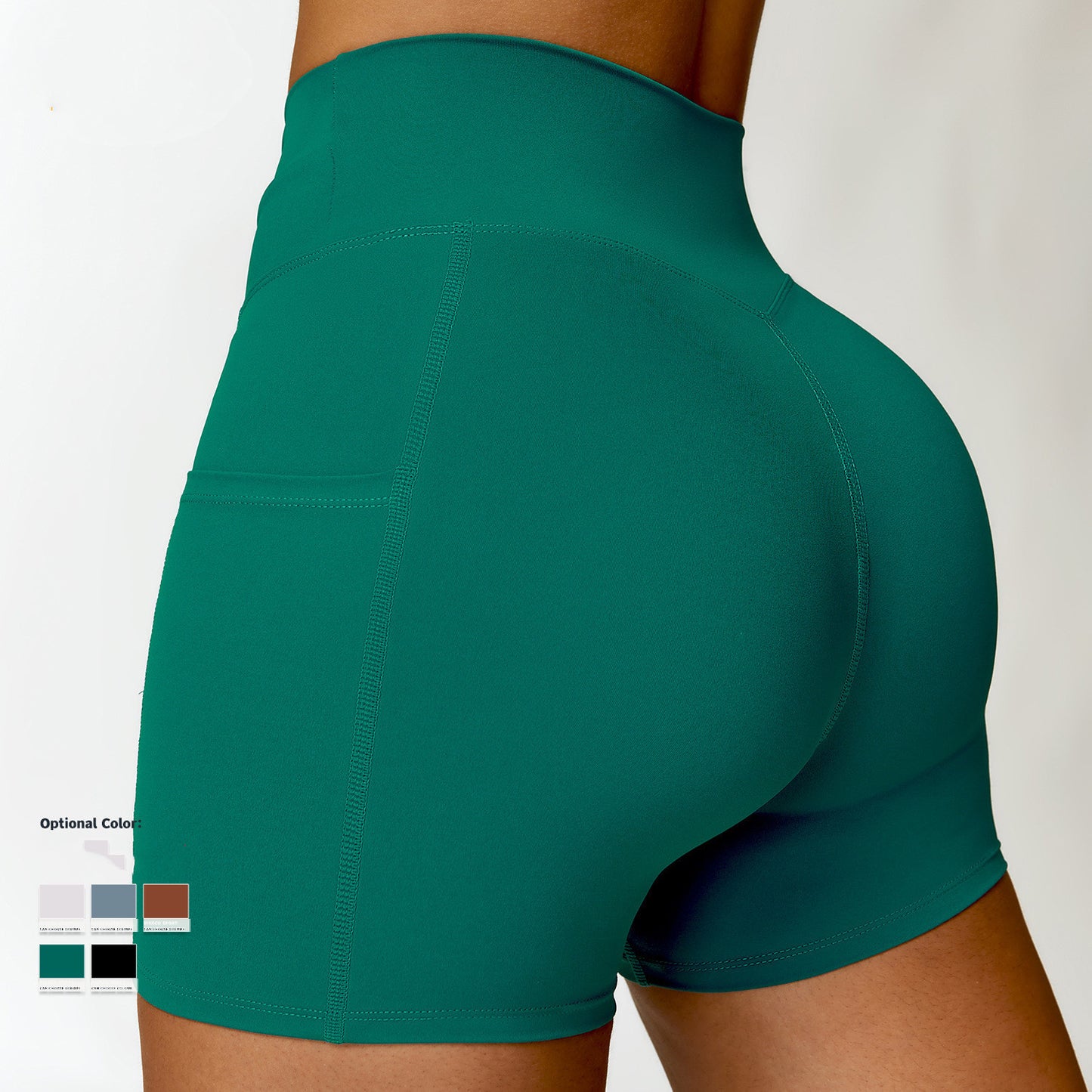 Women's Nude Feel Tight Yoga Shorts - Seamless Outdoor Running Exercise Shorts