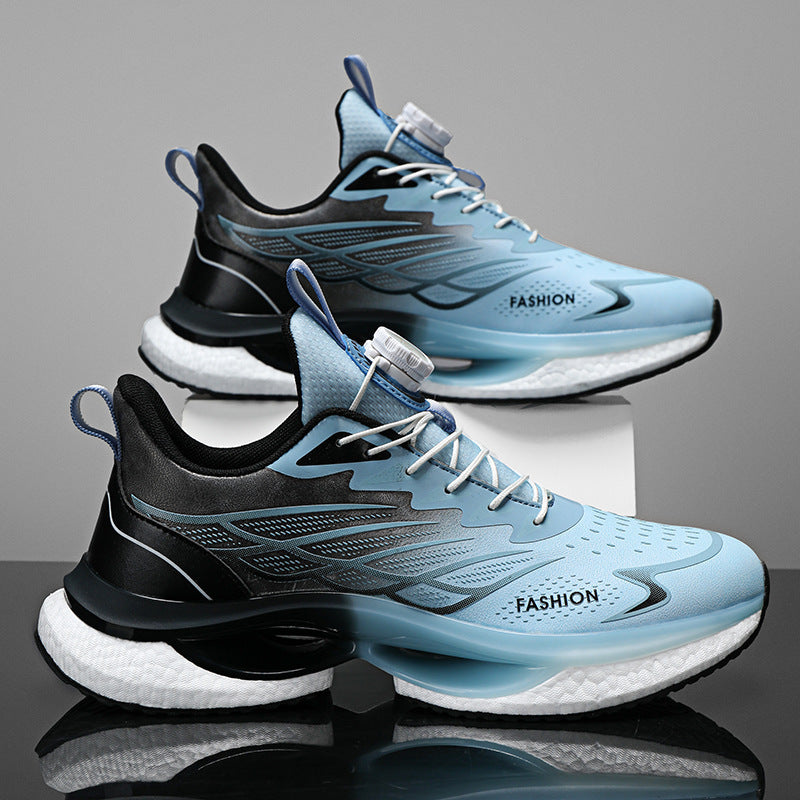 Men's Rotating Button Running Sneakers - Advanced Athletic Shoes