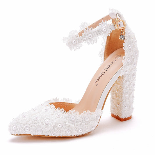Women's Rhinestone High Heel Shoes - Glamorous Crystal Embellished Heels