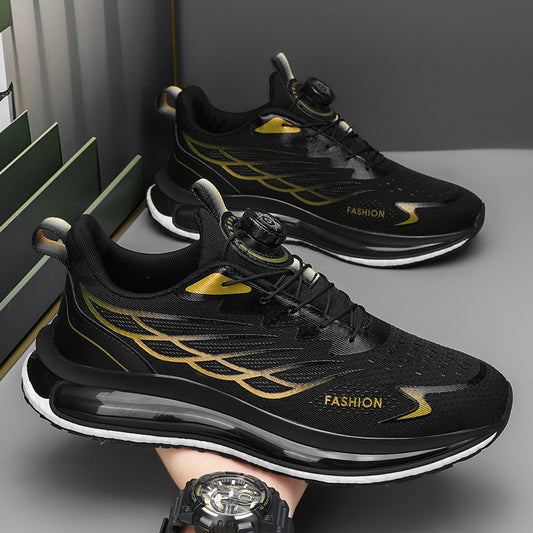 Rotating Button Running Sneakers - Innovative Athletic Footwear