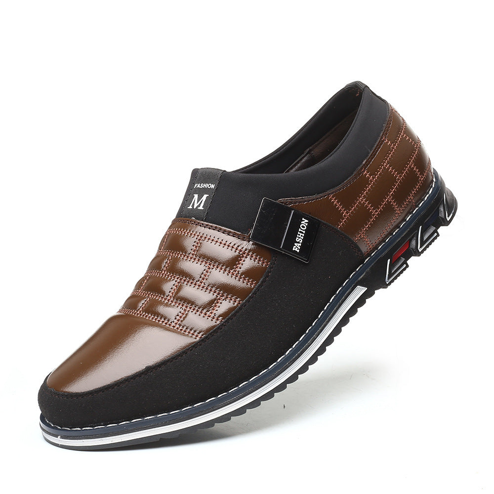 Premium Leather Casual Shoes Men Size 48 - Lace Up Dress Shoes