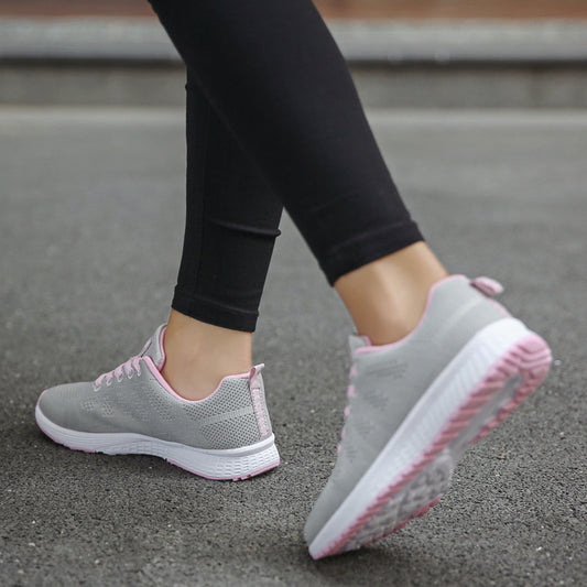 Wedge Heel Sports Sneakers - Casual Athletic Shoes for Women