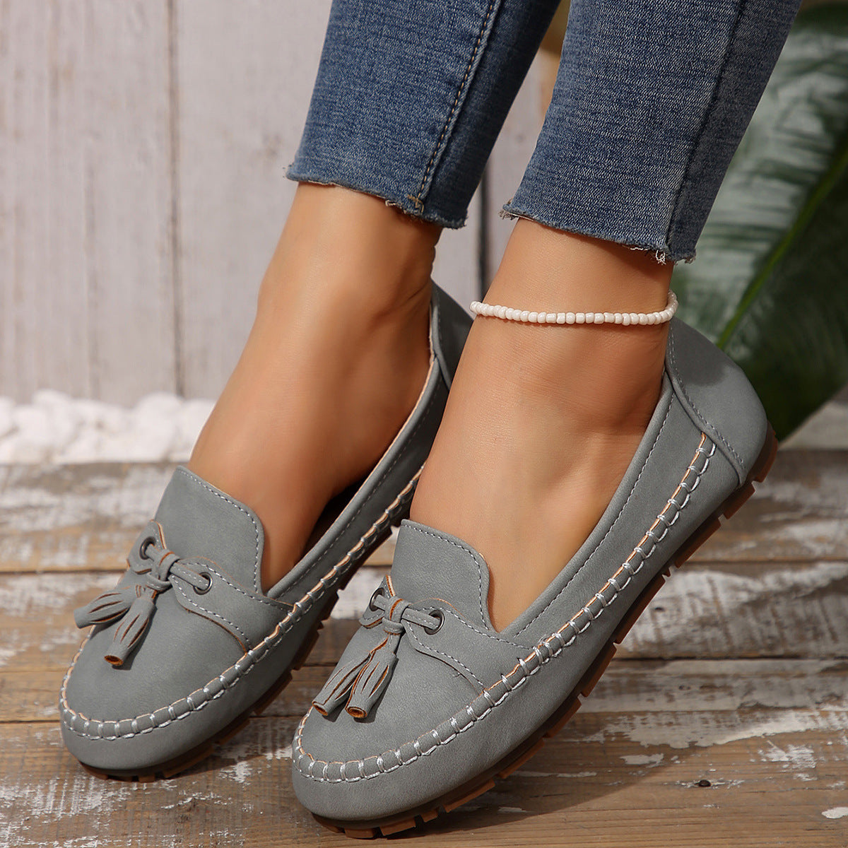Women's Round Toe Loafers - Soft Comfortable Flat Shoes