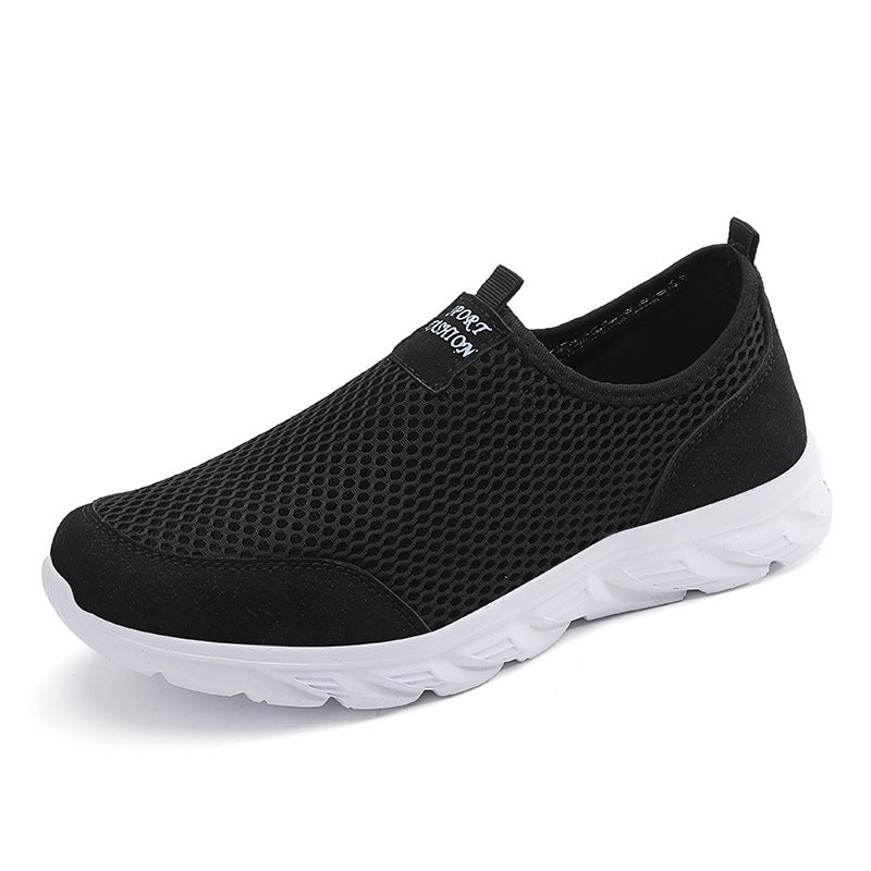 Men's Breathable Mesh Slip-On Sneakers - Lightweight Summer Travel Shoes