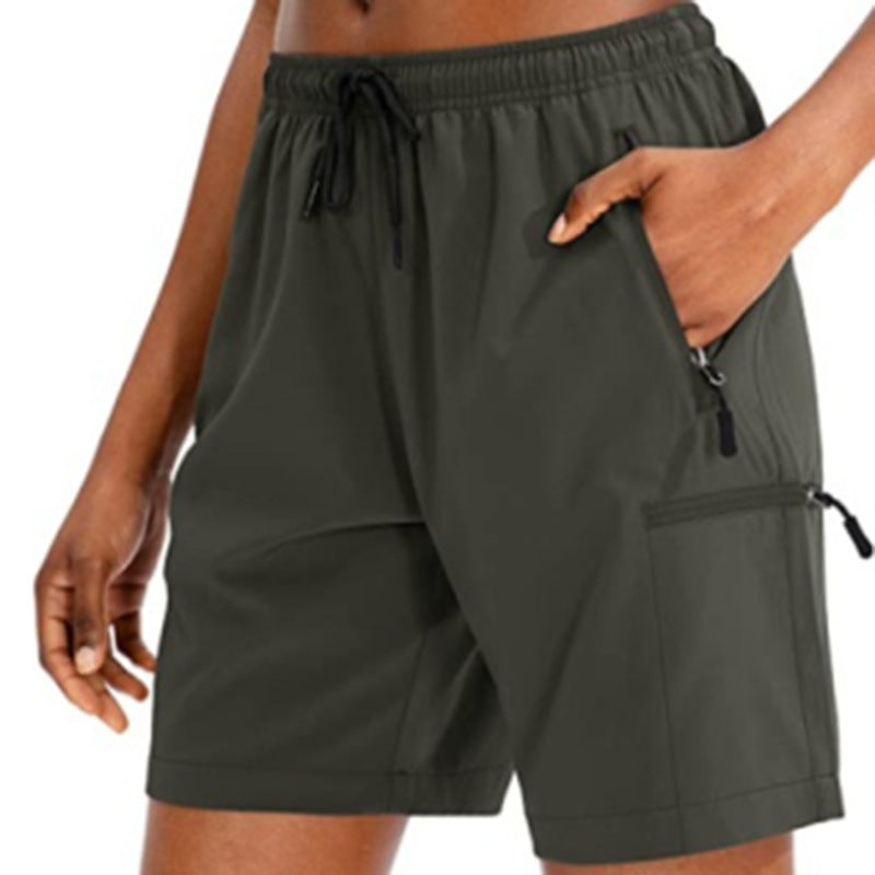 Women's Outdoor Leisure Track Shorts - Loose Fit Quick-Drying Workout Shorts