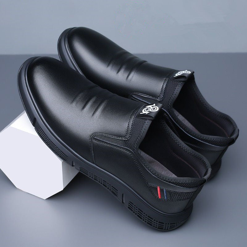 Black White Flat Walking Shoes - Casual Sneakers for Men