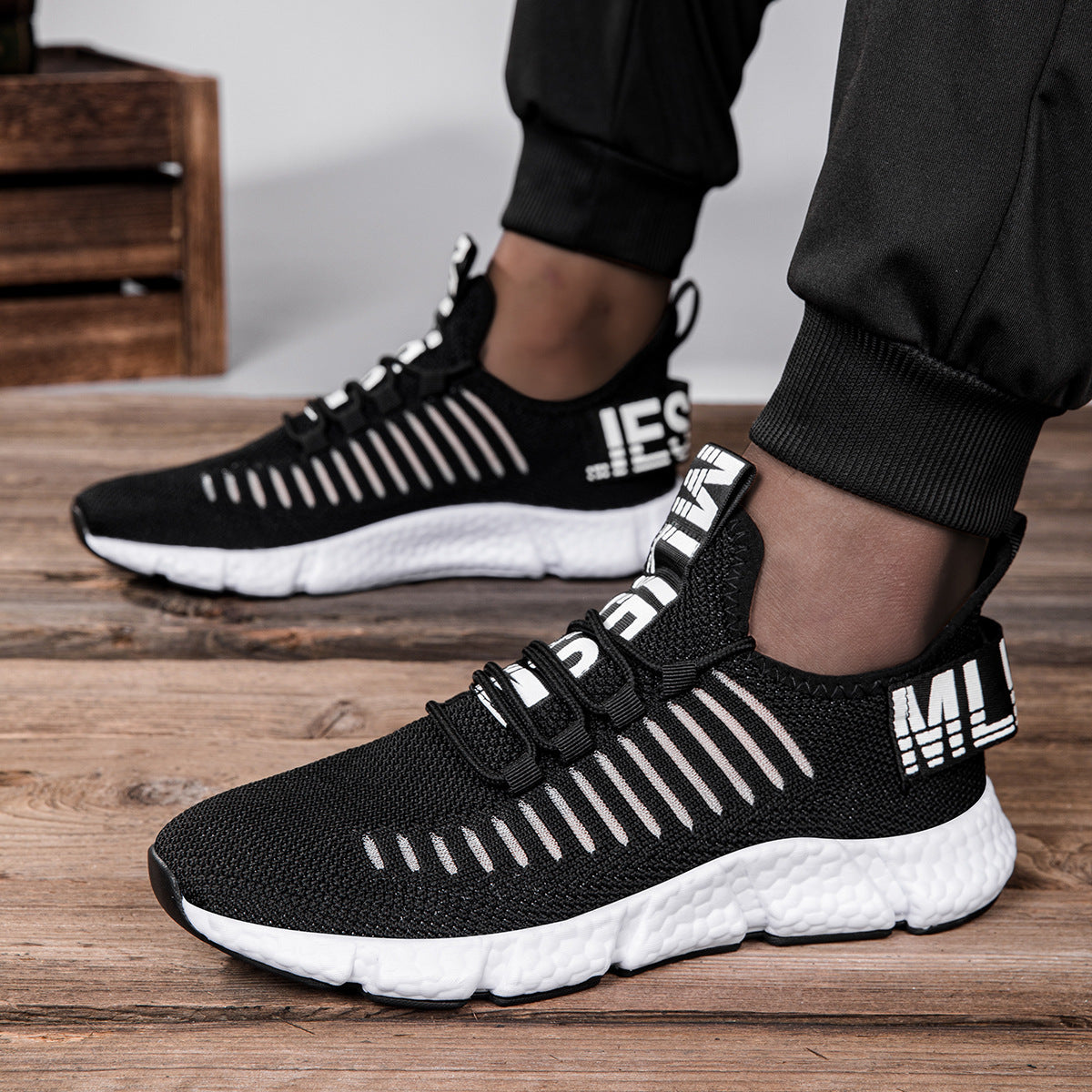 Couple's Breathable Running Sneakers - Hollow Design Casual Athletic Shoes