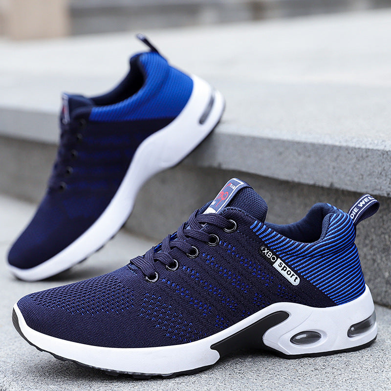 Plus Size Men's Flyknit Sneakers - Breathable Athletic Shoes