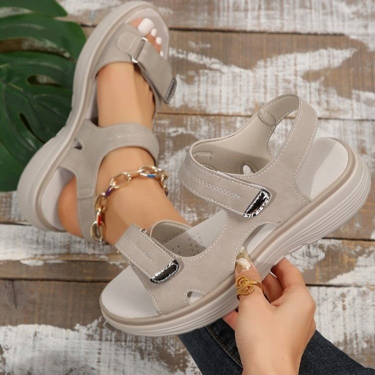 Women's Velcro Sports Sandals - Lightweight Beach Shoes