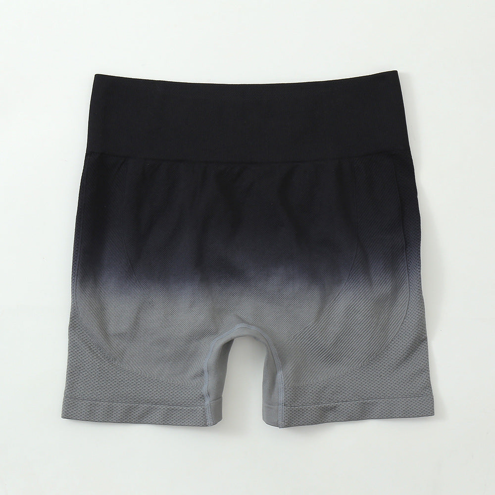 Women's Striped Yoga Shorts - High Waist Hip-Lifting Sports Leggings