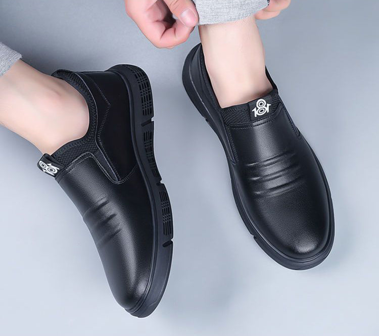 Black White Flat Walking Shoes - Casual Sneakers for Men