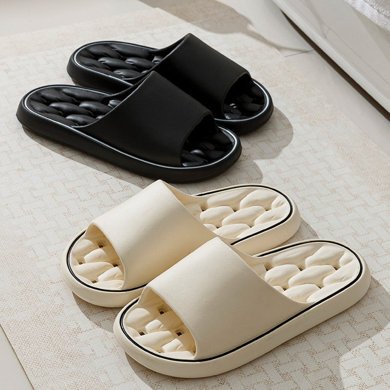 Unisex Non-Slip Bathroom Slippers - Thick Sole House Shoes