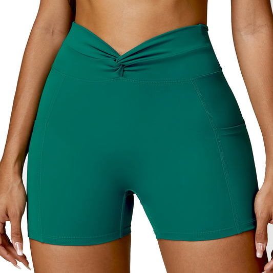 Women's Nude Feel Tight Yoga Shorts - Seamless Outdoor Running Exercise Shorts