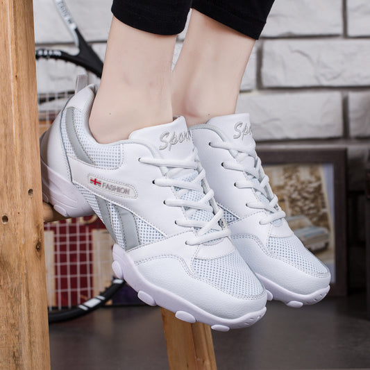 Breathable Square Dance Shoes - Lightweight Mesh Athletic Dance Sneakers