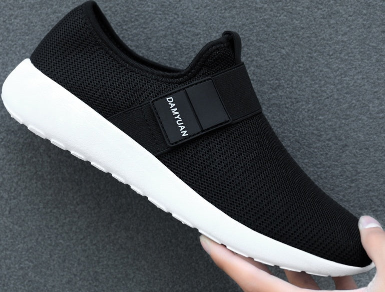 Men's Breathable Slip-On Running Shoes - Laceless Lazy Athletic Sneakers