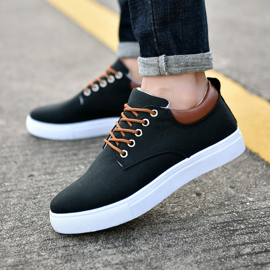 Men's Canvas Sports Sneakers - Korean Style Casual Athletic Shoes