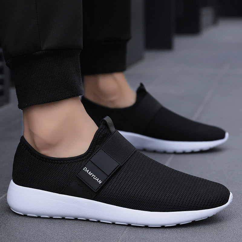 Men's Breathable Slip-On Running Shoes - Laceless Lazy Athletic Sneakers