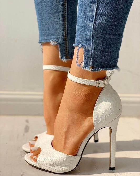 Women's Plus Size Super High Heel Sandals - Extended Sizing Glamour Heels