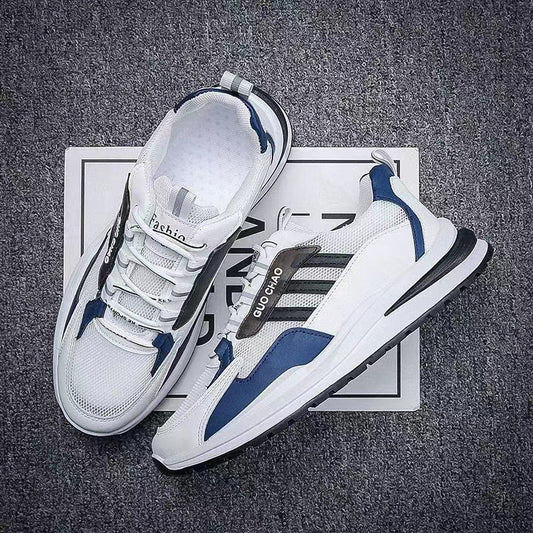 Men's Mesh Running Sneakers - Breathable Lace-Up Athletic Shoes