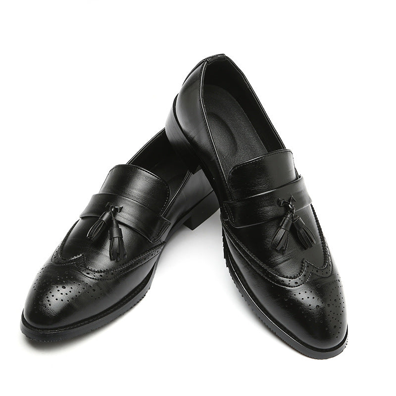 Men's Tassel Brogues Shoes - Classic Flat Heel Dress Loafers Large Sizes