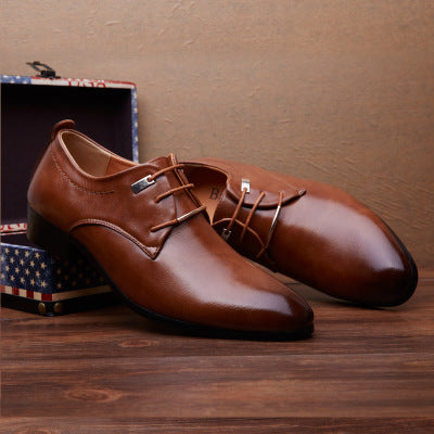 Men's New Leather Business Dress Shoes - Casual Professional Footwear
